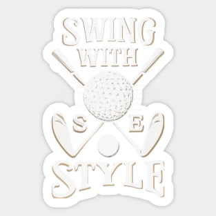 Swing With Style Golf Tee Sticker